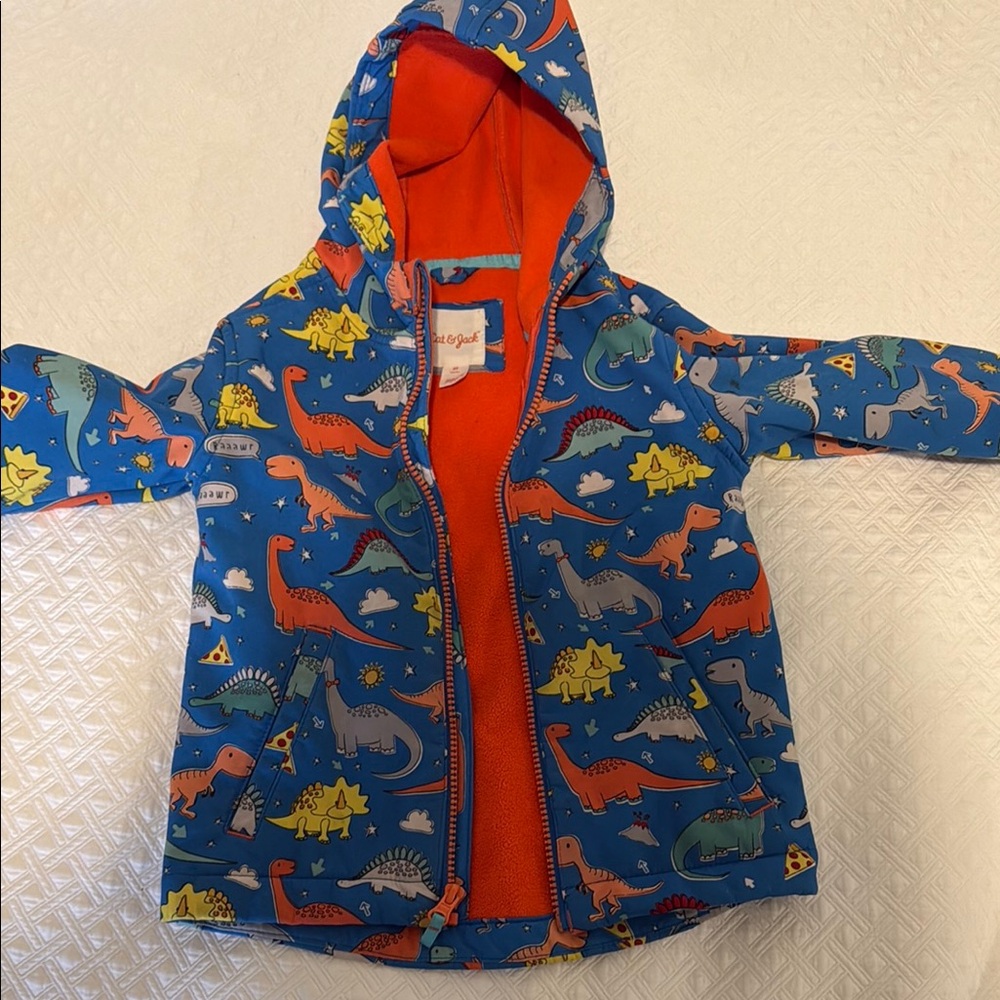 Colorful Dinosaur Print Kids' Jacket
